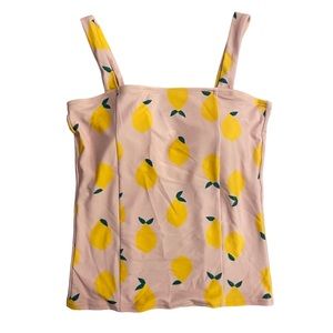 NWT Lime Ricki Lemons Swimsuit Tankini Top Size Large